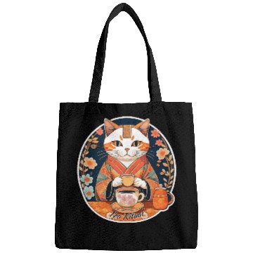 Discover Tea ceremony tea ritual cat drinking tea Bags
