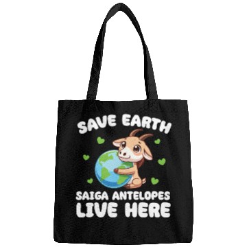 Discover Save The Earth Saiga antelopes Live Here Earth Day Bags