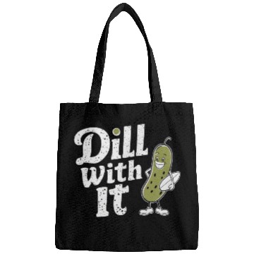 Discover Dill With It Funny Pickle Character Bags