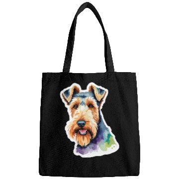 Discover Airedale Terrier Watercolor Bags