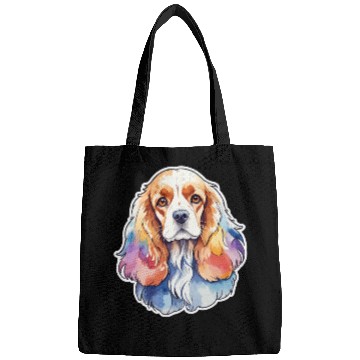 Discover American Cocker Spaniel Watercolor Bags