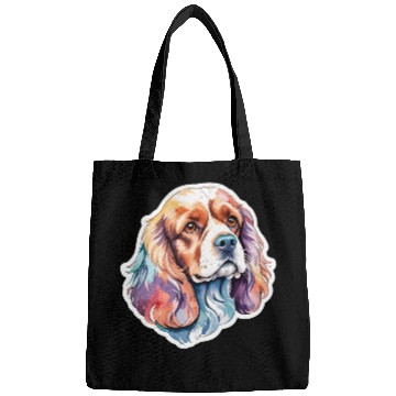 Discover American Cocker Spaniel Watercolor Bags