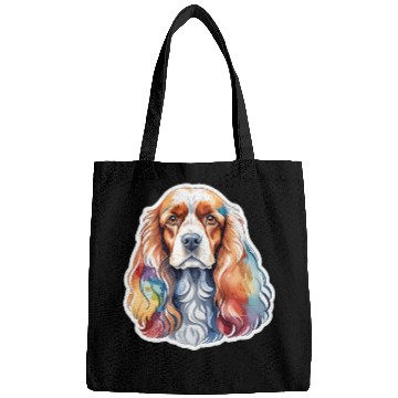 Discover American Cocker Spaniel Watercolor Bags
