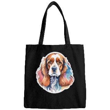 Discover American Cocker Spaniel Watercolor Bags