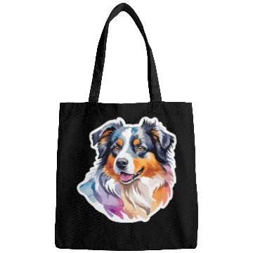 Discover Australian Shepherd Watercolor Bags