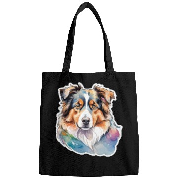 Discover Australian Shepherd Watercolor Bags