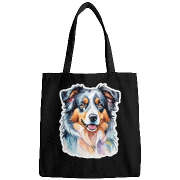 Discover Australian Shepherd Watercolor Bags
