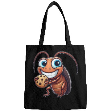 Discover Funny cookie cockroach sweet dessert comic Bags