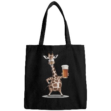 Discover Giraffe Drinking Beer Realistic Bags