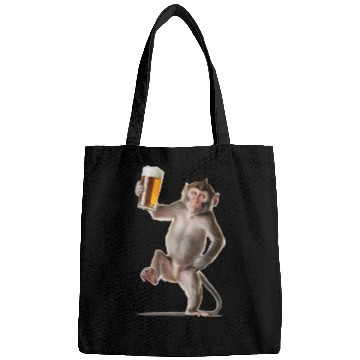 Discover Monkey Drinking Beer Realistic Bags