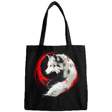 Discover Lunar Red White Wolf Bags
