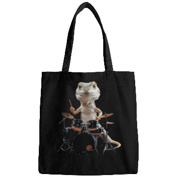 Discover Lizard Playing Drums Realistic Bags