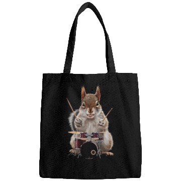 Discover Squirrel Playing Drums Realistic Bags