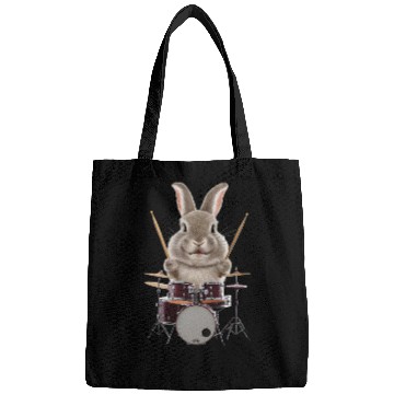 Discover Rabbit Playing Drums Realistic Bags