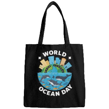 Discover world ocean day Bags