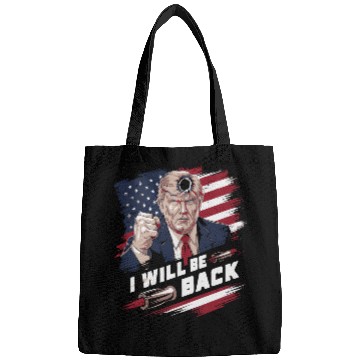 Discover i will be back trump Bags