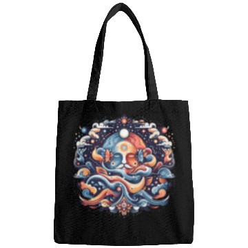 Discover Cosmic Harmony Abstract Art Bags