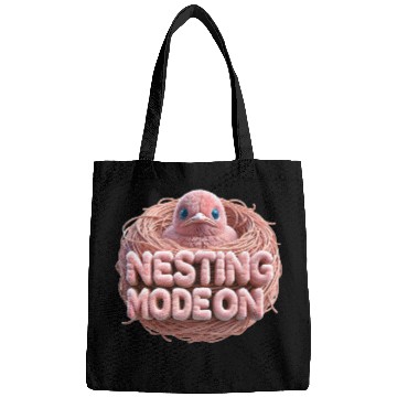 Discover Nesting Mode On, Bird in Nest Baby Announcement Bags