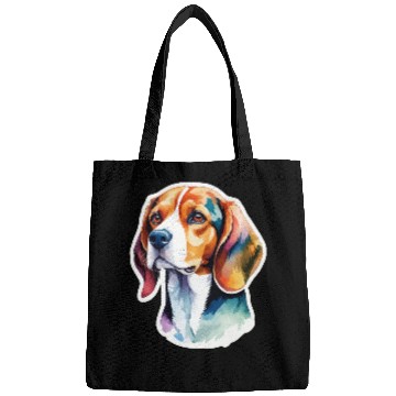 Discover Beagle Watercolor Bags