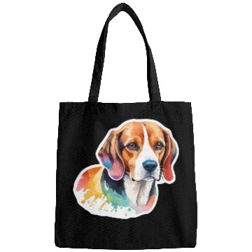 Discover Beagle Watercolor Bags