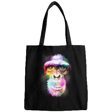 Discover Colorful Retro Realistic Monkey Face Funny Graphic Bags