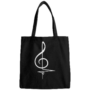Discover Music Clef Note Violin Treble Sound Pulse ECG Bags