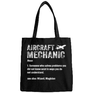 Discover Aircraft Mechanic Funny Pilot & Aviation Airplane Bags