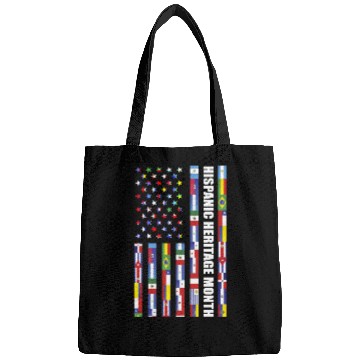 Discover Hispanic Heritage month USA Flag all Countries Bags