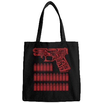 Discover Tribal Gun Illustration Bags
