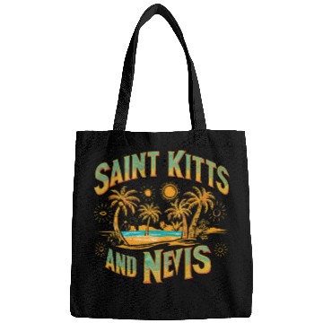 Discover Saint Kitts And Nevis Souvenir Tropical Paradise Bags