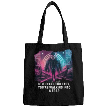 Discover Cool Cyberpunk Motivational Quote Trap Warning Bags
