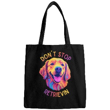 Discover Don't Stop Retrievin' – Funny Golden Retriever Dog Bags