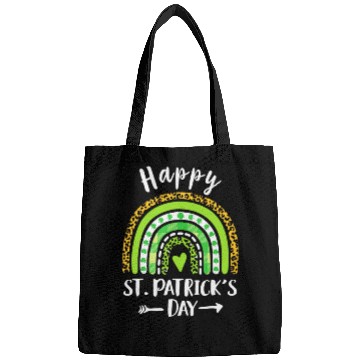Discover Happy St Patricks Day Rainbow Leopard Print Bags