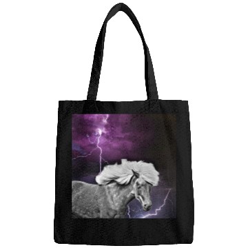 Discover Horse, lightning, night Bags