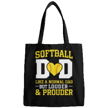 Discover Prouder Softball Dad Funny Daddy Father's Day Bags