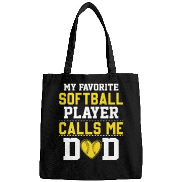 Discover Softball Dad Funny Daddy Father's Day Bags
