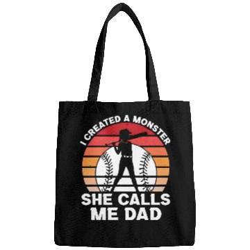 Discover Calls Me Softball Dad Funny Daddy Father's Day Bags