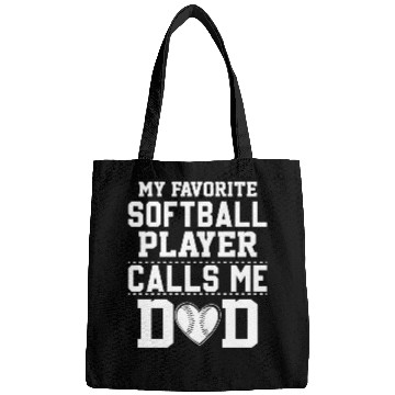 Discover Calls Me Softball Dad Funny Daddy Father's Day Bags