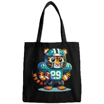 Discover Cute American Football Player Tiger Bags