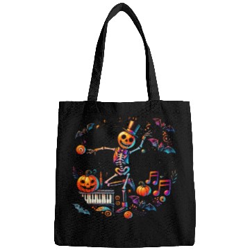 Discover Halloween Skeleton Dance Macabre Scary Pumpkin Bags