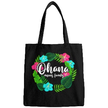 Discover Ohana Means Family Hawaii Hibiscus Hawaiian Flower Bags