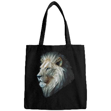 Discover Polygon Animal Print White Bags