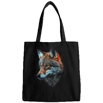 Discover Wolf Portrait Animal Print Bags