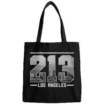 Discover Los Angeles 213 Area Code California Skyline Bags