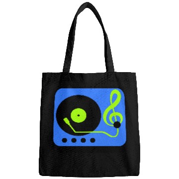 Discover Music Clef Note Record Plate Vinyl DJ Party Treble Bags
