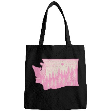 Discover Washington DC Wild Outline State Bags