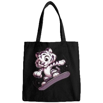 Discover Cute Snowboarder Tiger Bags