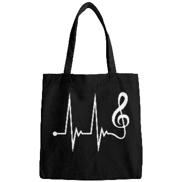 Discover Music Clef Note Violin Treble Sound Pulse ECG Bags