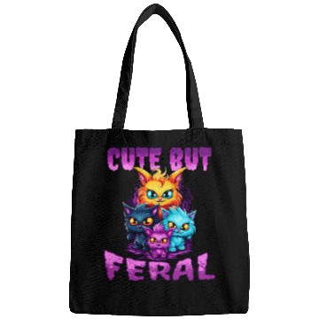 Discover Cute but Feral! Wild Cat Party Concert Cat Lovers Bags