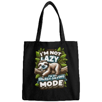 Discover Funny Sloth Bags - Energy-Saving Mode Humor